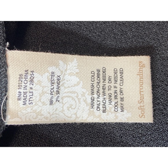 Soft Surroundings Dress Womens Medium Black Ruffle Bell Sleeve Shift Knee Length - Picture 11 of 12